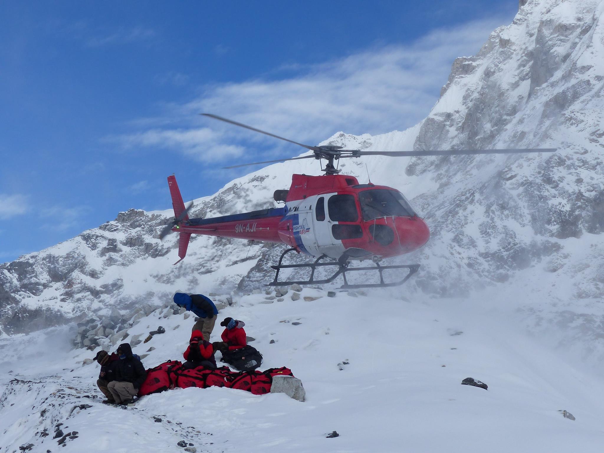 Heli flight off Everest Base Camp– Epic style.