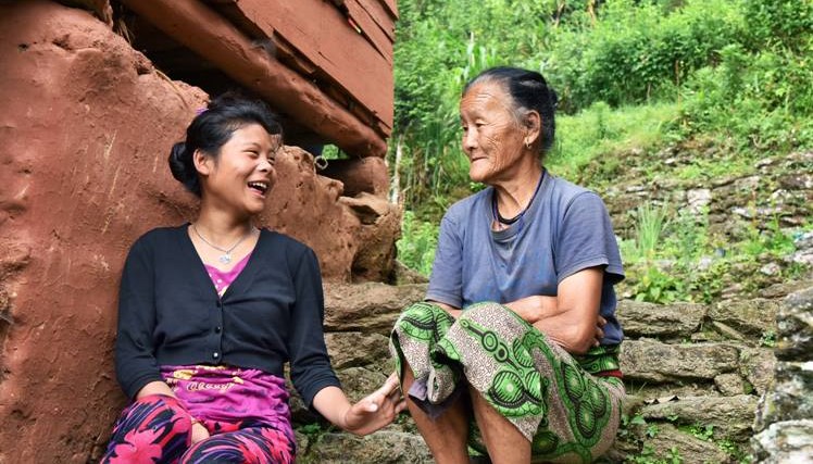 Smiling Old Women in Kalimpong