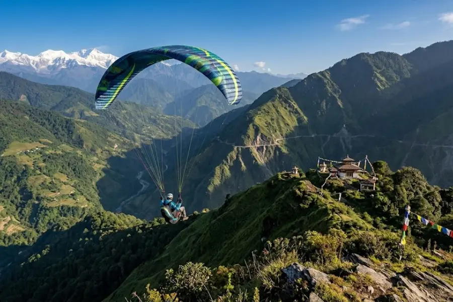 Paragliding at Sikkim