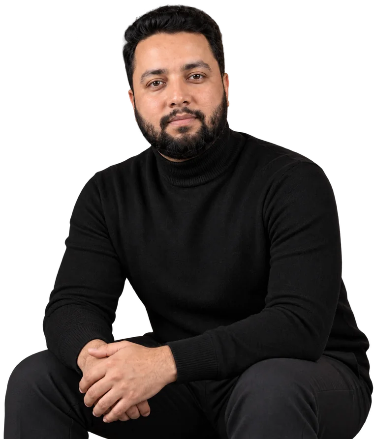 Manish Giri, co-founder and travel designer at Darjeeling Trips, in a black turtleneck